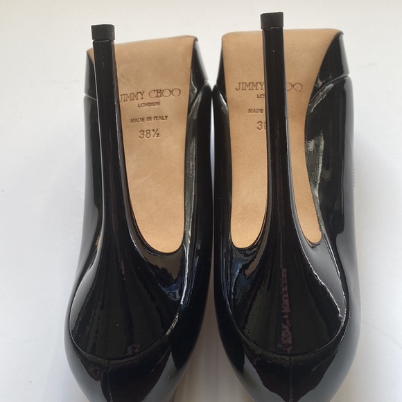 Jimmy Choo Black Patent Platform Pumps - Picture 7 of 16